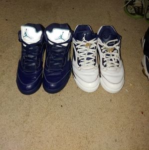 Air Jordan 5  grape and dunk from above 5 low